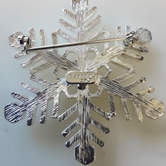 VTG EISENBERG ICE AURORA BOREALIS CRYSALS SNOWFLAKE BROOCH - Picture 4 of 5